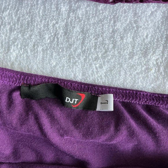 DJT Purple Lace Women's Blouse Sz L - Picture 10 of 10